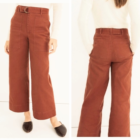 Madewell Pants - Madewell Utility Wide Leg Pant Size 25 Rust